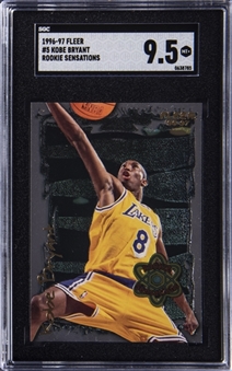 1996/97 Fleer "Rookie Sensations #5 Kobe Bryant Rookie Card -  SGC MT+ 9.5